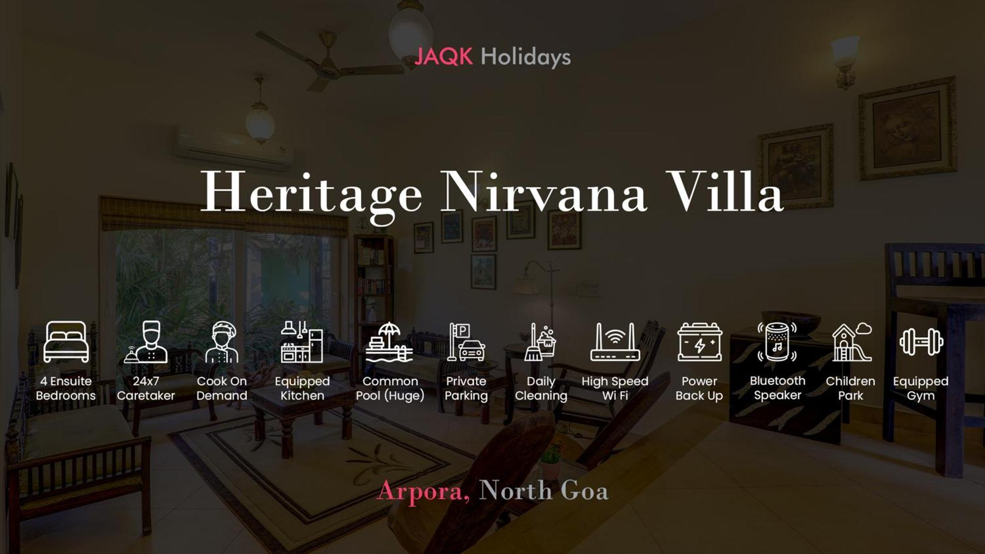 Heritage Nirvana Villa - 4Bhk, Goa Calangute Exterior foto